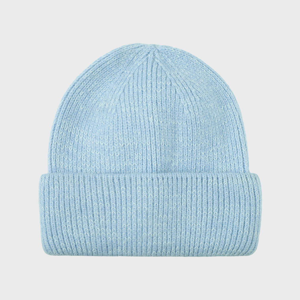 Autumn Winter New Pure Cashmere For Women, Warm Double-Sided Thick Versatile Casual Hat, Stylish Solid Color Knitted Hat_voghion.com