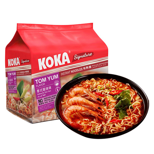 Singapore imported KOKA delicious instant noodles chicken soup flavor mushroom Thai spicy and sour noodles instant noodles instant noodles