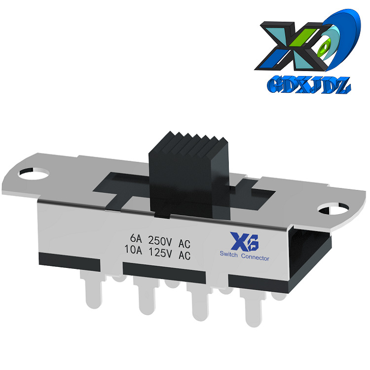 3段拨动开关三档大电流 3位滑动开关三档焊板PCB 三档开关大电流