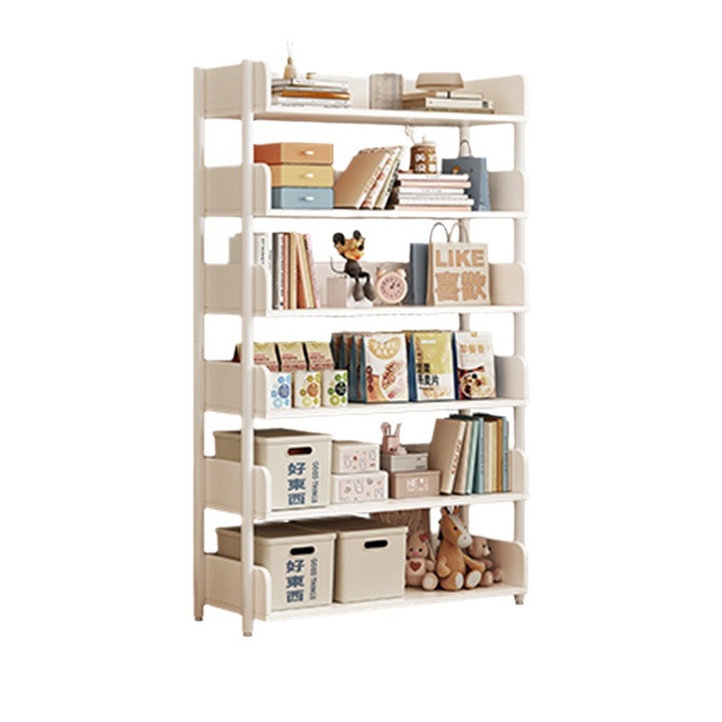 Estantería sencilla de pie para almacenamiento, estante de hierro para sala de estar, estantería minimalista para el hogar, dormitorio, librero.