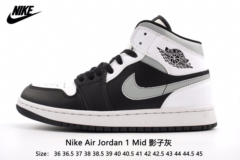 莆田靴 aj1 グレー ミッドトップ ファーストレイヤー レザーとセカンドレイヤー レザーのユニセックス カジュアル スポーツ シューズ|undefined