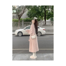 新款外穿秋冬慵懒宽松中长款加厚纯欲仿水貂绒针织毛衣开衫外套女