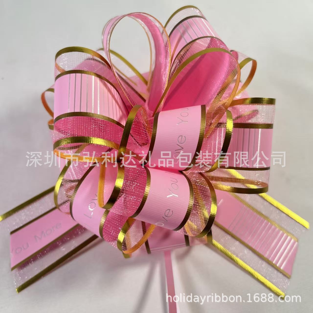 Flor de nieve de mano de cinta de color de flor de la decoración de la caja de regalo del día de San Valentín de boda manija decoración de arco