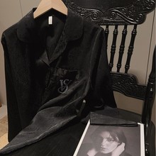 冰丝提花睡衣烫钻VS轻奢风仿真丝女士长袖丝绸维多利亚家居服套装