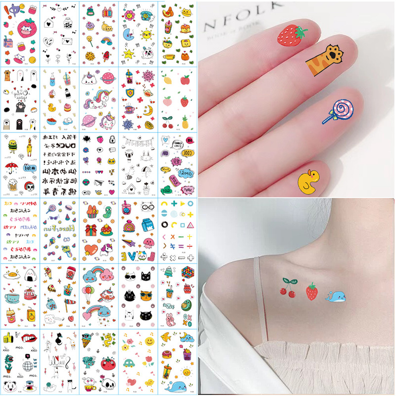 Korean style creative cartoon tattoo stickers ins style girl heart Princess children stickers cute finger stickers customization Korean style creative cartoon tattoo stickers ins style girl heart Princess children stickers cute finger stickers customization