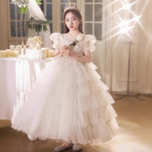 儿童礼服高定公主裙轻奢小众女童生日走秀小主持人高端钢琴演出服