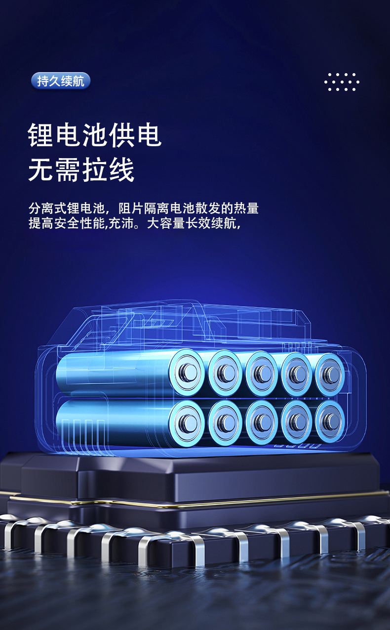 Car Wash High-Pressure Water Gun with Hose, Portable Wireless Lithium Battery Car Cleaning Machine for Home and Commercial Use