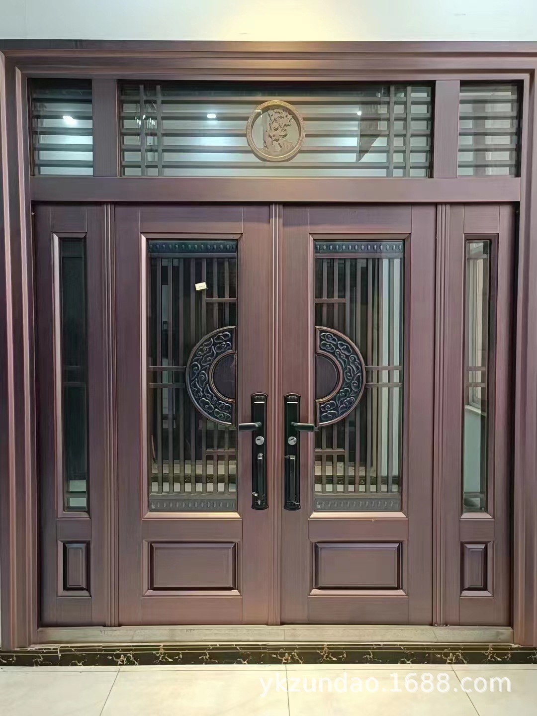 四开锌合金玻璃大门