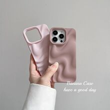 小众ins设计感不规则波浪纹适用iPhone14promax苹果15手机壳13女