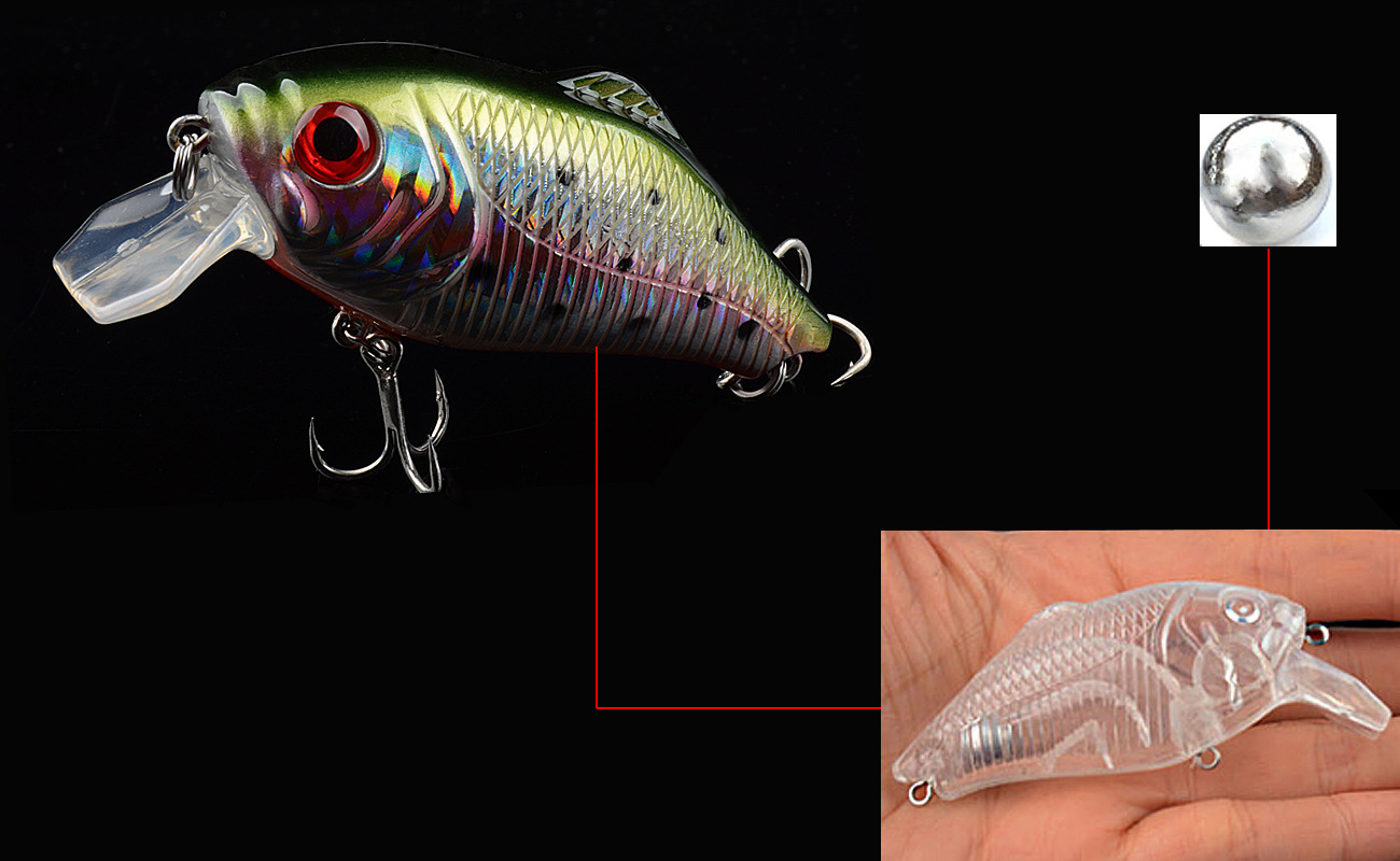 Micro Square Bill Crankbait Lure For Bass Trout Walleye Saltwater Freshwater Fishing