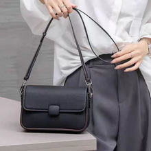 新款真皮斜挎包 高级质感简约百搭单肩包小方包真皮包包外贸