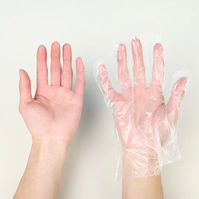 Fluid Bear Material Package Disposable Gloves Independent Packaging Transparent Plastic PE Gloves for Hotels and Catering Wholesale