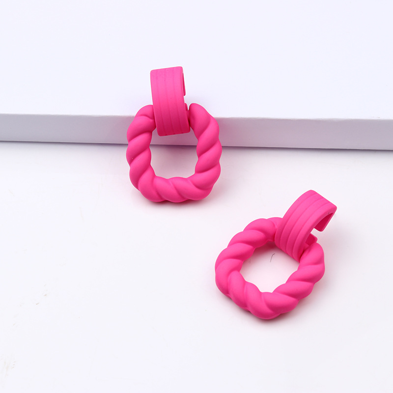 13g Weight Drop Earrings Classification 1 Pair Quantity Daily Occasion Acrylic Material Geometric Pattern Women'S Gender Stoving Varnish Design Simple Style Style 1 Pair Simple Style Geometric Stoving Varnish Arylic Drop Earrings 14