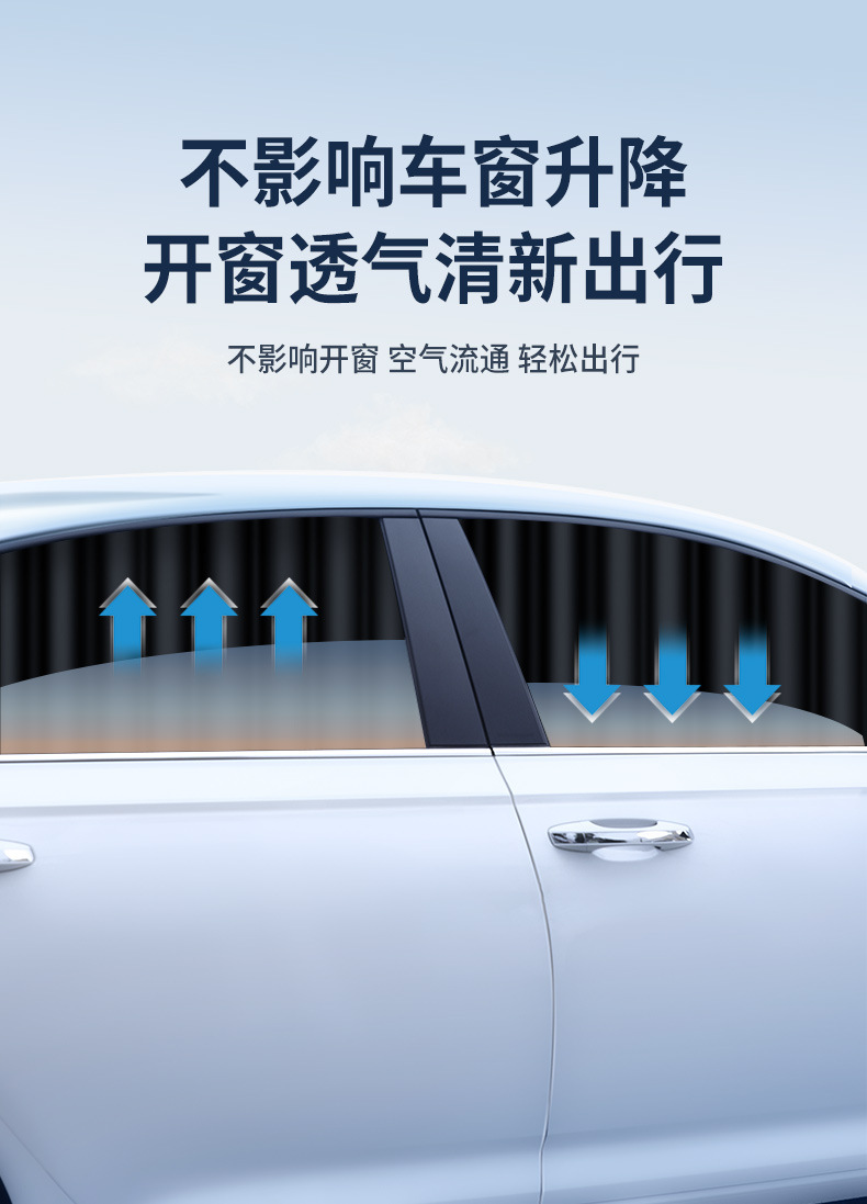 Car Sunshade Curtain for Vehicle Interior, Privacy Track-Type Special Sun Protection, Private Window Shading and Heat Insulation