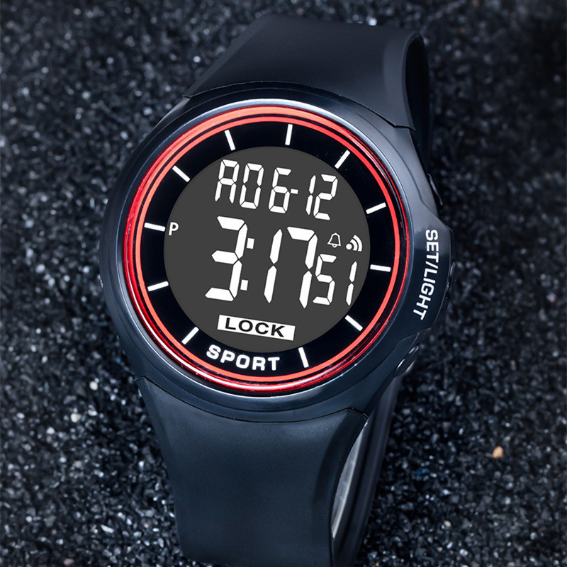 Reloj de pareja mayor Estudiante de escuela secundaria impermeable deportes reloj electrónico LED luminoso simple reloj de hombre reloj de mujer de moda