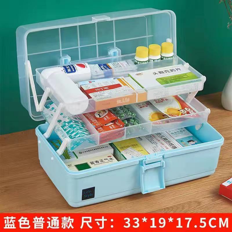 Caja de medicina familiar caja de almacenamiento multicapa caja de almacenamiento de medicina de gran capacidad caja de medicina de primeros auxilios caja médica caja de primeros auxilios para el hogar