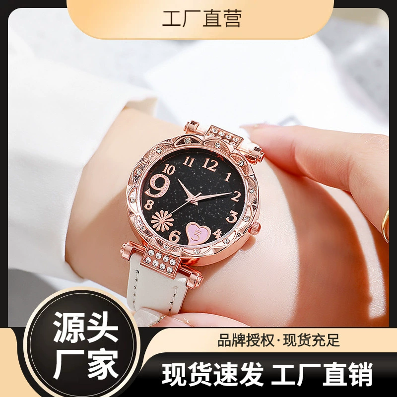 Простые, модные и универсальные, повседневные и стильные женские кварцевые часы с готовым набором оптом