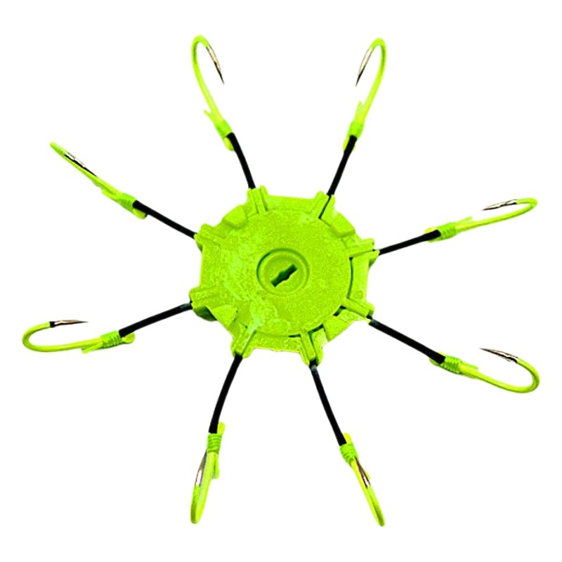 Upside hook flip hook fluorescent isini barbed alloy fishhook eight claw explosion hook board hook sea fishing plate hook fishing gear