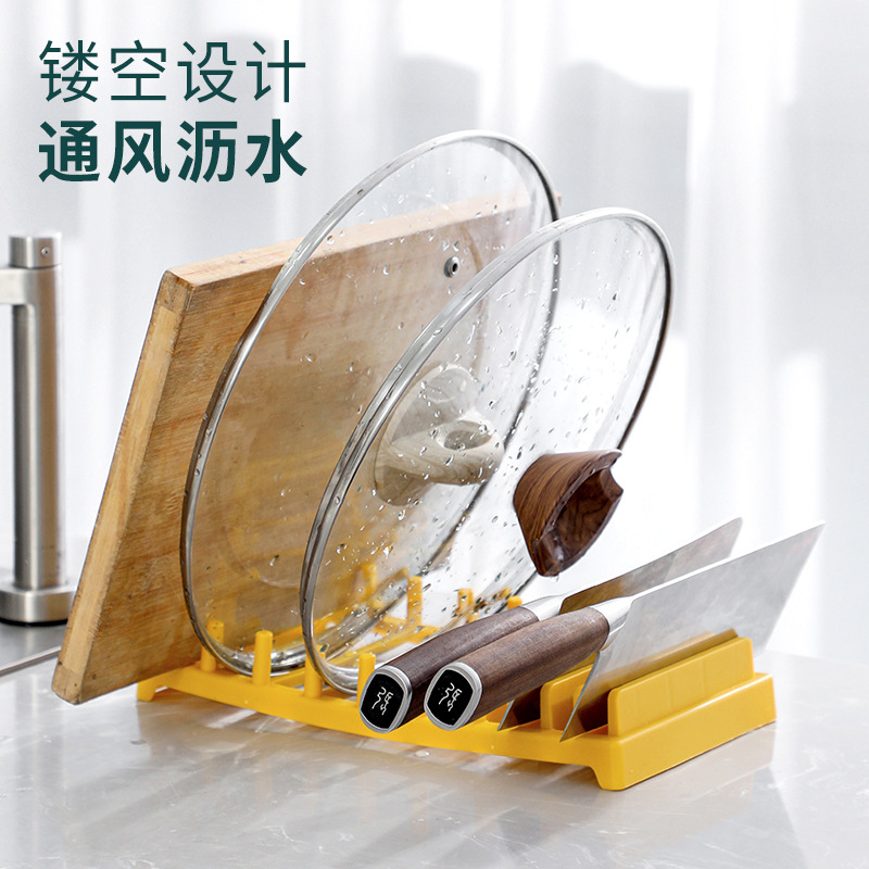 Home Kitchen Bowl Plate Rack Cutting Board Pot Lid Stand Dish Drying Rack Plate Utensil Organizer Storage Stand