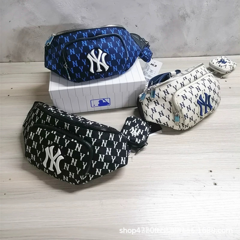 Korean Mlb Bag Digital Printing Waist Bag Chest Bag Yankees Full Standard Crossbody Bag Single Shoulder New Women's Bag