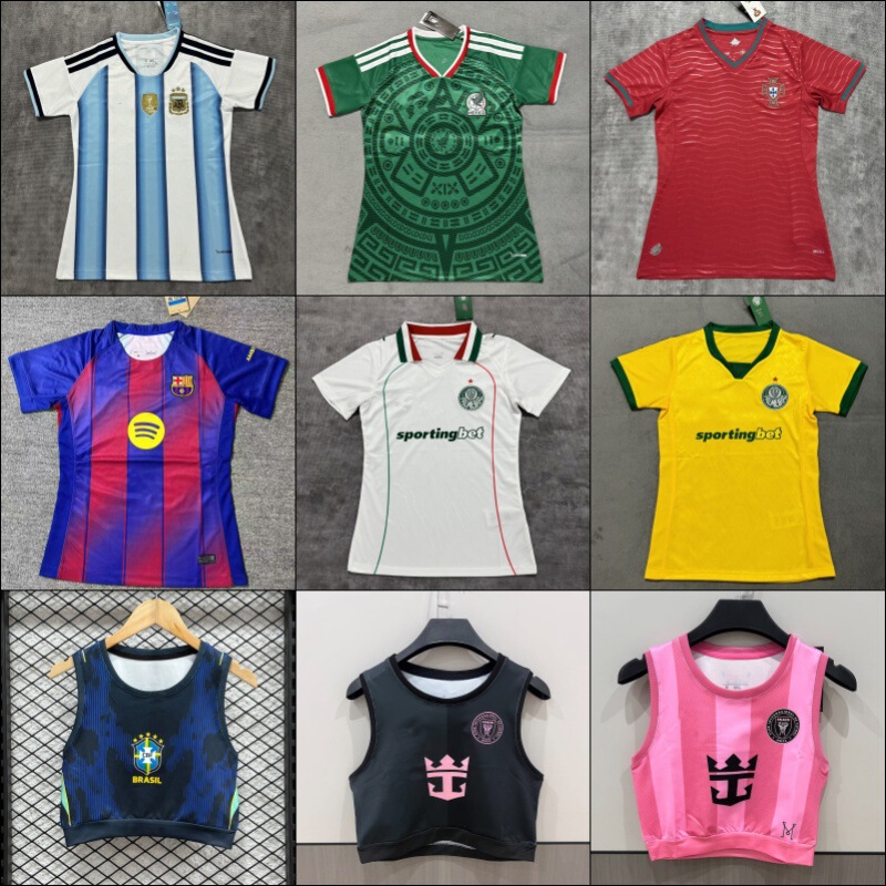2627 New Women's Short-Sleeved Vests for Argentina, Brazil, Mexico, and Portugal National Teams, Wholesale, with Number Printing Available 2627 New Women's Short-Sleeved Vests for Argentina, Brazil, Mexico, and Portugal National Teams, Wholesale, with Number Printing Available