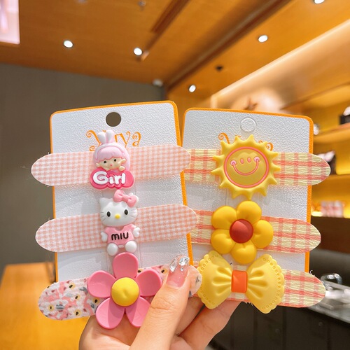 Children's bangs stickers, headbands, little girl princess hair stickers, summer hair sorting tool, baby girl's Velcro stickers