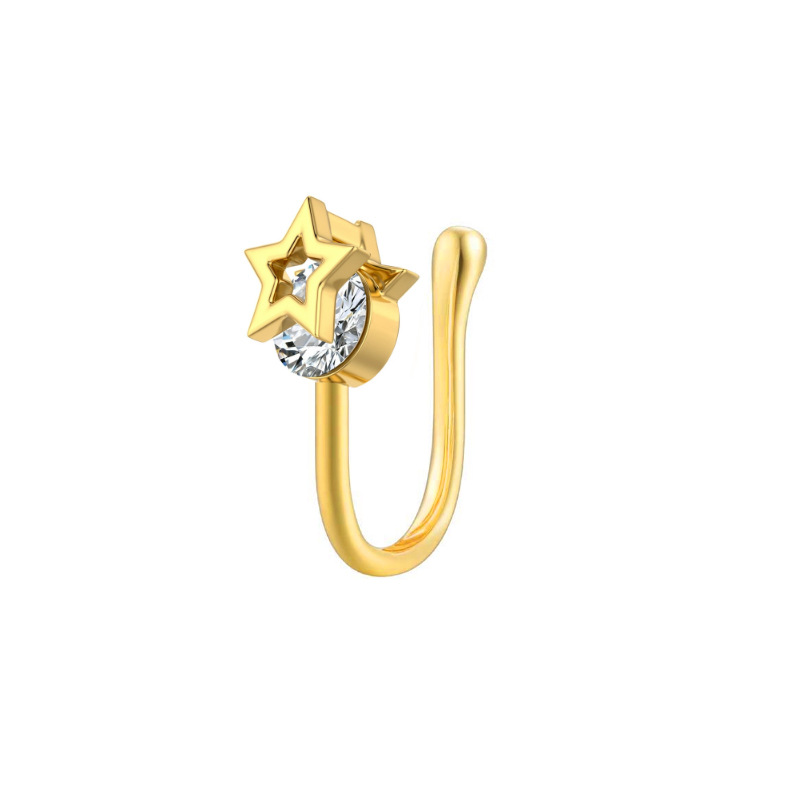 Anello naso farfalla in rame con zircone senza foratura_voghion.com