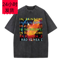 Washed Vintage Rock Band Radiohead T Shirt Music Album in Ra