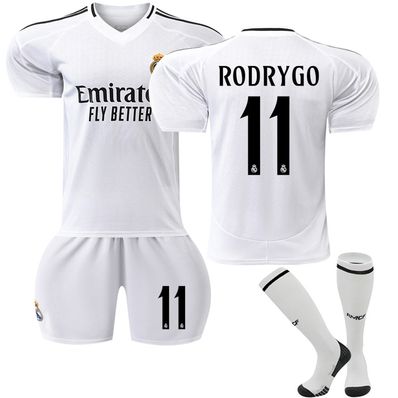 2425皇馬ホームサッカー服セット正確版9号ムバッペユニフォーム靴下付き5ベリンガム工場|undefined