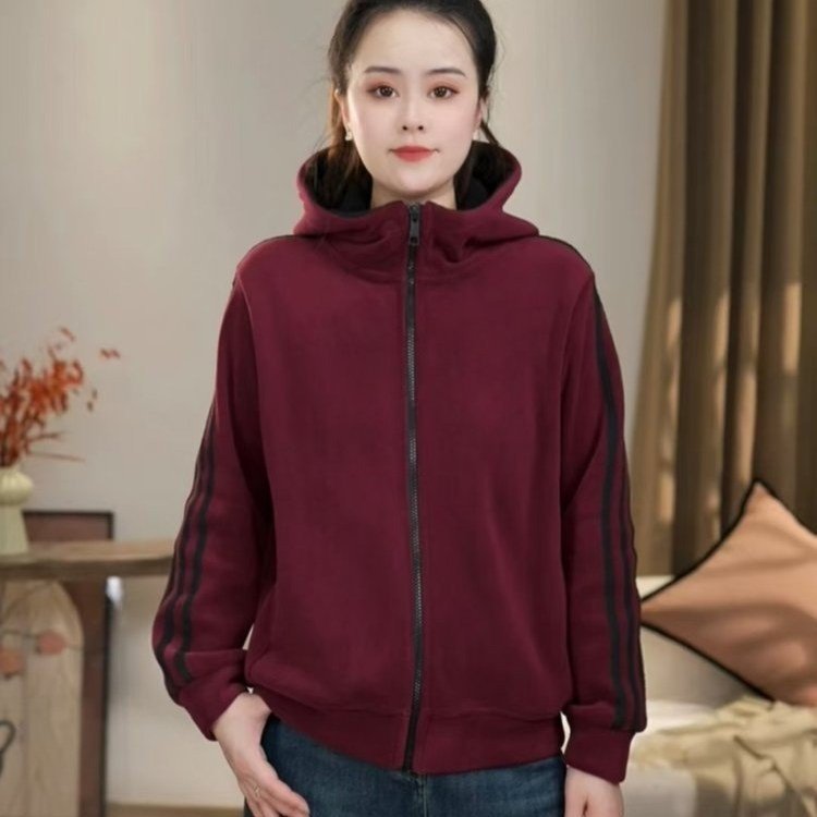 一件代发直播爆款2025秋季新款时尚连帽洋气百搭减龄运动上衣外套|undefined