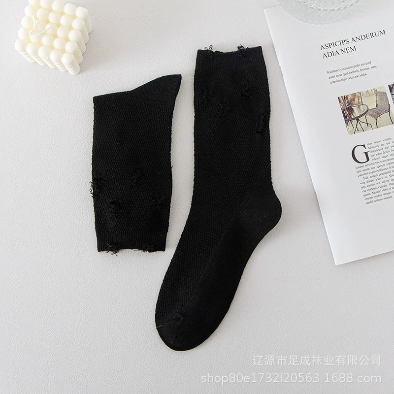 Knee Socks Tide mid-length, thin breathable summer, one size (beige/gray/white/black)
