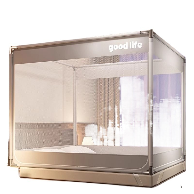 Bedroom Mosquito Net for Home Use 2025 Full-Cover Anti-Fall Baby and Kids Anti-Fall Bed Yurt Free of Installation New Tent Bracket