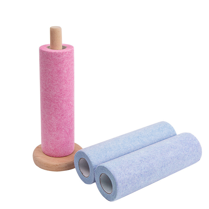 코코넛 껍질 걸레 25*25cm 5m 팩 로즈 레드