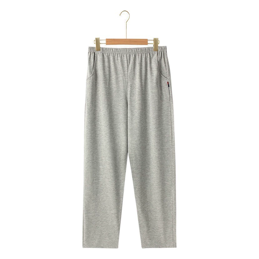 Мужские пижамы, папы, домашние брюки, средние и старые весенние и летние хлопковые брюки, свободные большие размеры плюс карманные пижамы можно носить на улице