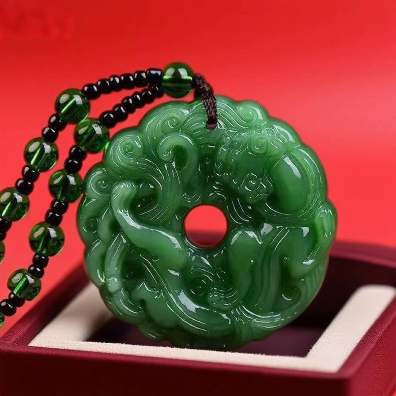 【吞财貔貅】时来运转招财平安扣纳福聚财本命年男女吊坠项链礼物