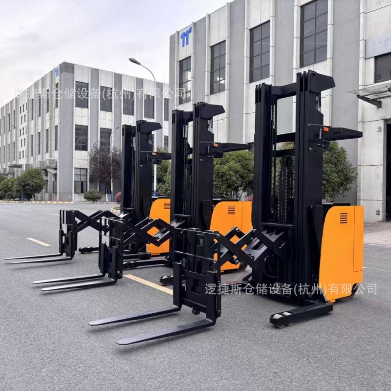 双伸位前移叉车1.6吨电动侧站式窄通道高位双剪叉堆高车
