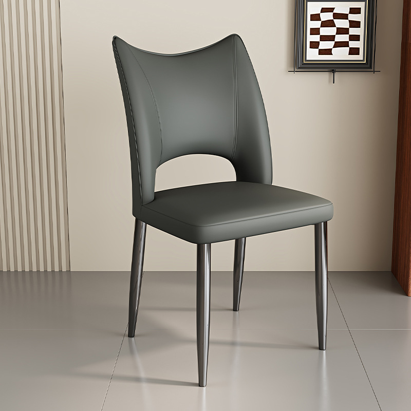Silla de comedor de lujo ligera moderna nórdica, silla de respaldo para el hogar, silla de negociación de hotel, silla de comedor, mesa y silla de comedor, restaurante de ocio, taburete simple