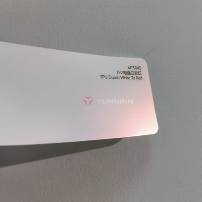 Auto Color Change Film — TPU car color change film, white - tpu-matte-white-changes-to-red-15215m