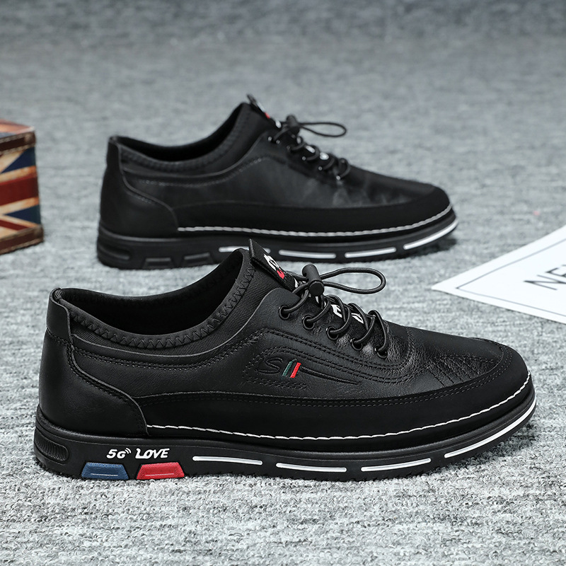 Zapatos de cuero para hombres, zapatos deportivos de cuero de estilo nuevo de verano, zapatos casuales, zapatillas retro de moda para hombres, zapatos de papá de suela blanda