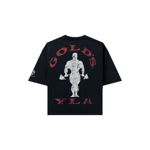 Youngla co-branded golds New men's short-sleeved sports casual fitness cotton large-size loose short T-shirt