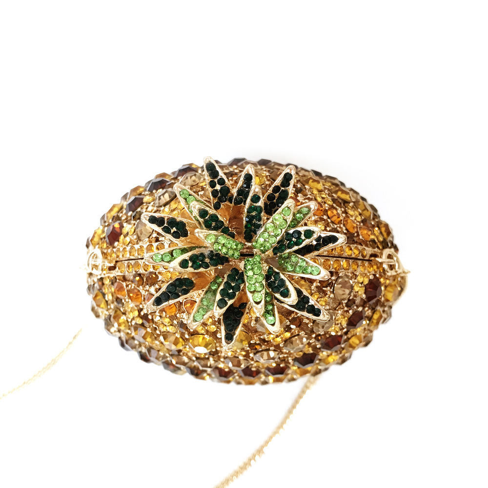 BL135 fruta piña forma de cristal bolsas de banquete de diamantes bolsas de diamantes damas europeas y americanas