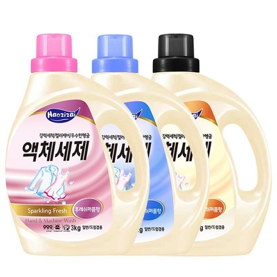 韩国进口好自在自然多效洗衣液3kg深层洁净强效去污不伤手易漂6瓶