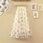 高腰夏款印花桃心半身裙