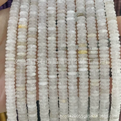 Abacus Beads Spacer Beads Aventurine Zərgərlik ara hissələri - natural-white-jade-26mm