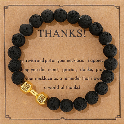 27g Weight Bracelets Classification rope Chain Material 1 Piece Quantity Outdoor, Shopping Occasion Spandex, Zinc alloy Material Dumbbell, Round Pattern Unisex Gender Beaded Design Ethnic Style, Classic Style Style Ethnic Style Classic Style Dumbbell Round Spandex Stone Zinc Alloy Wholesale Bracelets 8