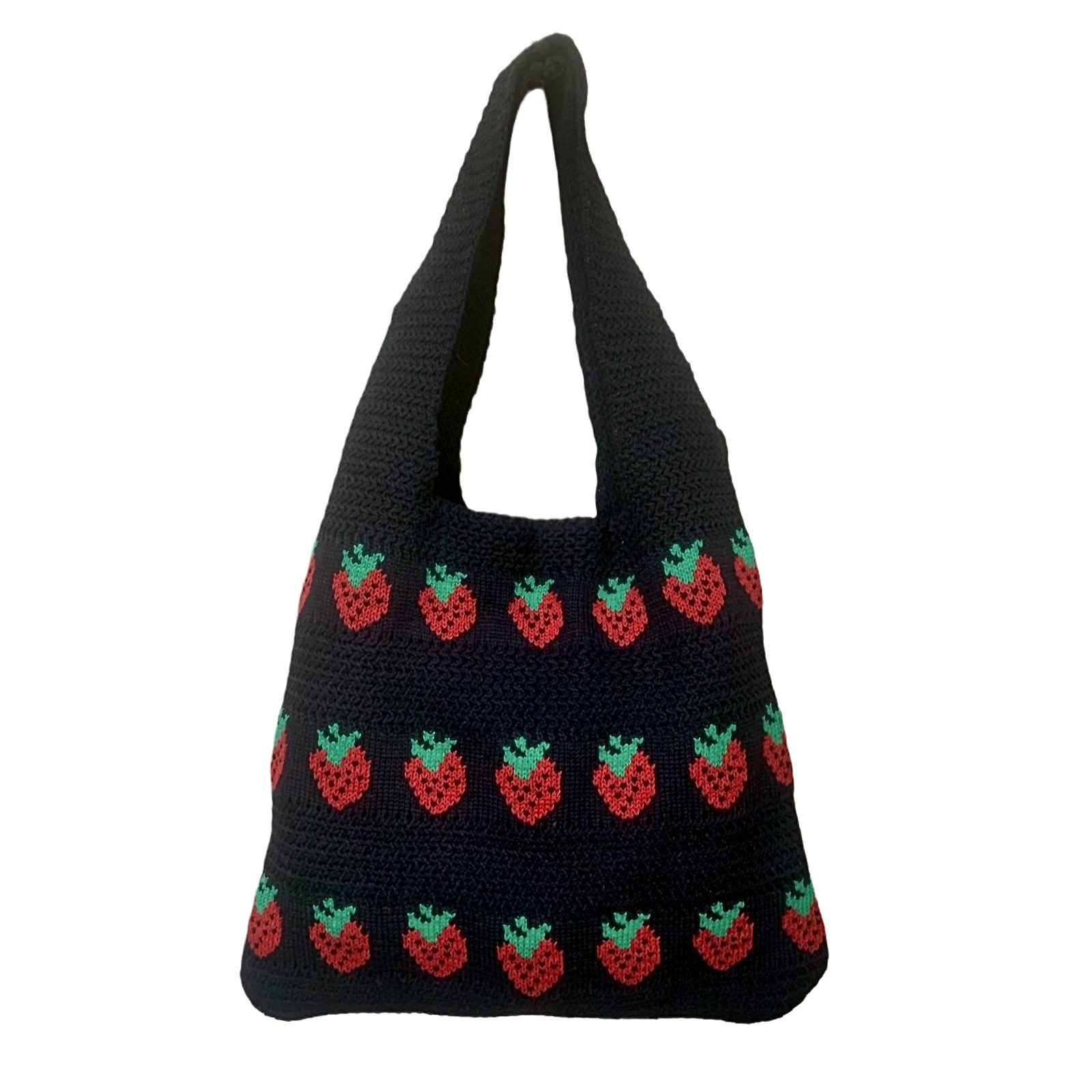 Dopamina trenzada lana de punto nuevo amor literatura y arte de hombro bolso de mano bolso de gran capacidad bolso de compras