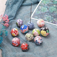 Japanese ceramic incense holder Japanese Japanese style incense vertical line incense stick incense dot line incense tower incense desk decoration round