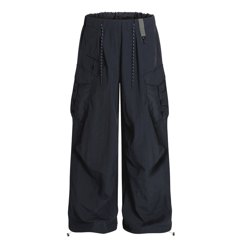 2026 Spring and Summer New Street Style Workwear Wide-Leg Pants with Drawstring and Multiple Pockets Casual Pants for Women Loose Trendy Brand Sweatpants for Women 2026 Spring and Summer New Street Style Workwear Wide-Leg Pants with Drawstring and Multiple Pockets Casual Pants for Women Loose Trendy Brand Sweatpants for Women