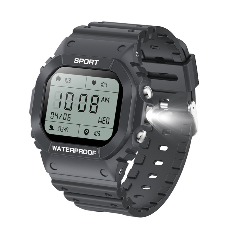 LC31 Smartwatch, 1,75-Zoll-Touchscreen, IP68 wasserdicht, Sportuhr mit Taschenlampe und Kompass, Unisex, Business-Luxus/Sport-Stil_voghion.com