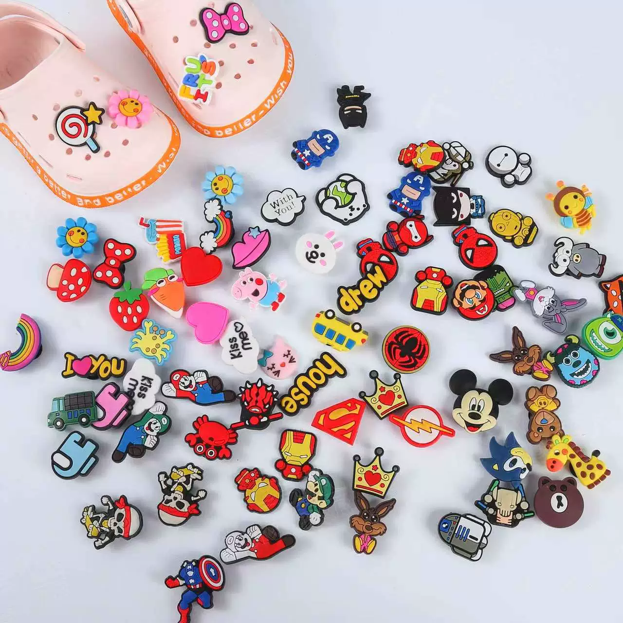 Отверстие обувь цветок пряжка для обуви DIY аксессуары милый мультфильм Пряжка для обуви Нижняя пряжка украшение ПВХ мягкая резина